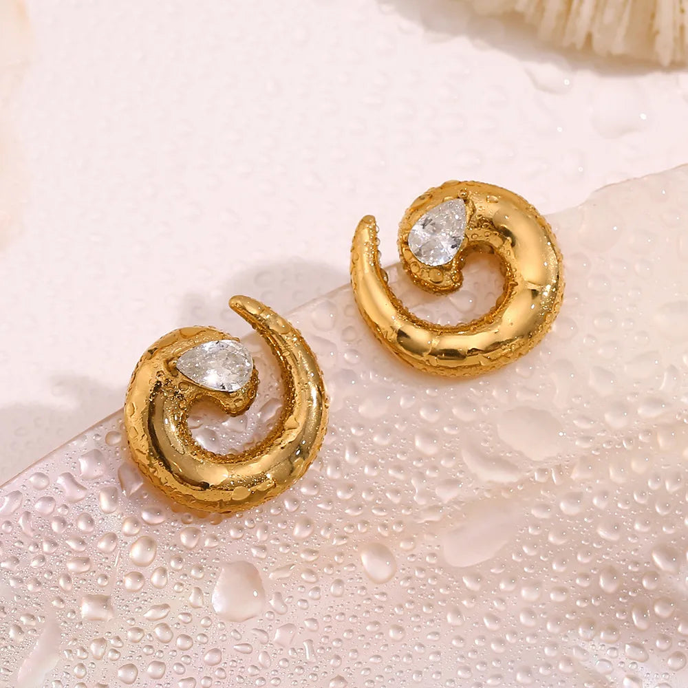 Holly Gold Studs