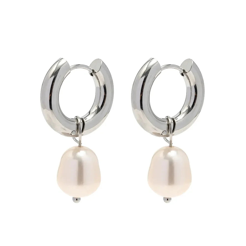 Penny Silver Hoops