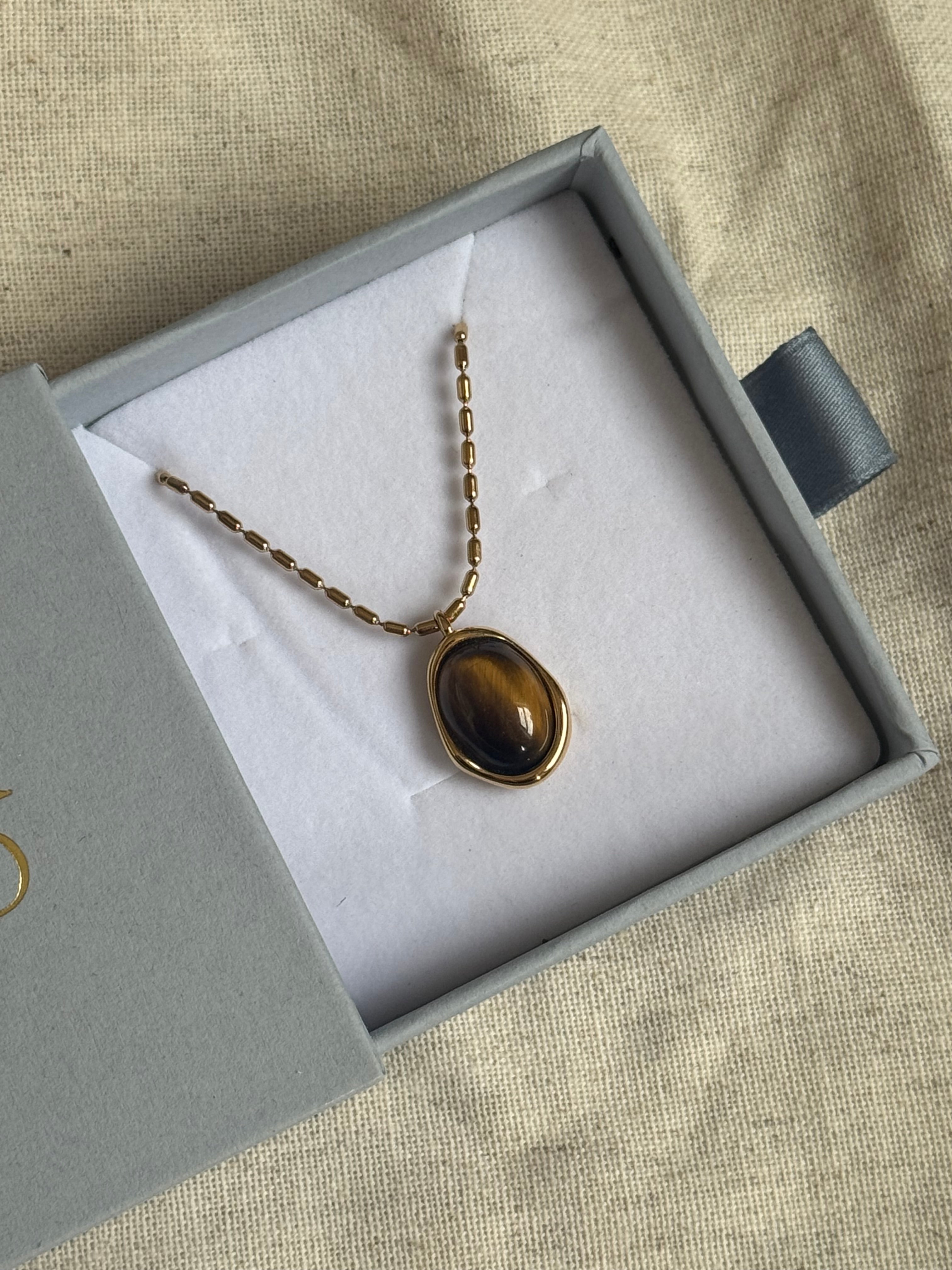 Tiger Eye Pendant Necklace