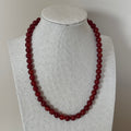 Red Agate Beaded Necklace