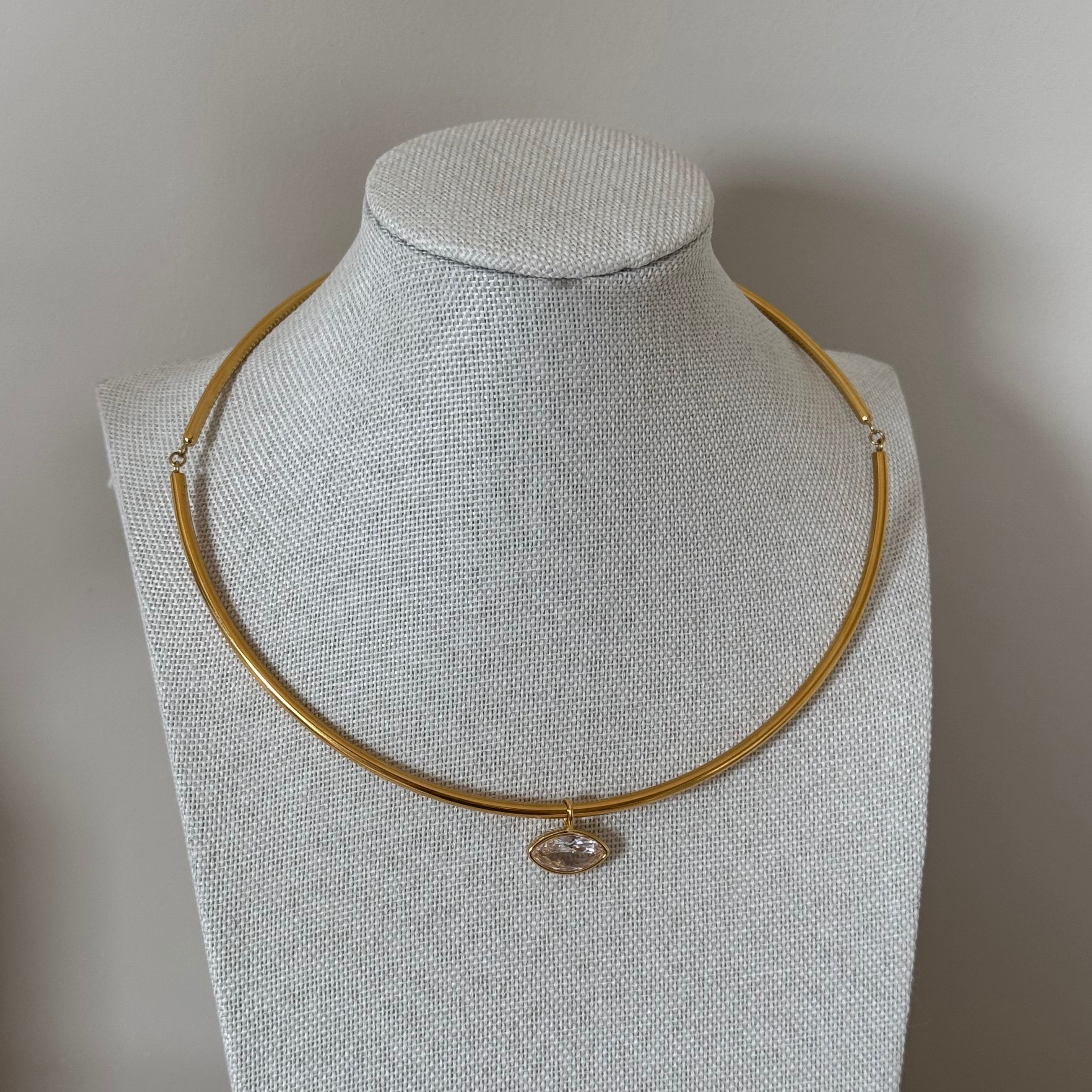 Gold Cuff Necklace