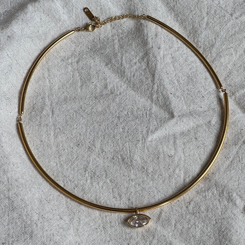 Gold Cuff Necklace