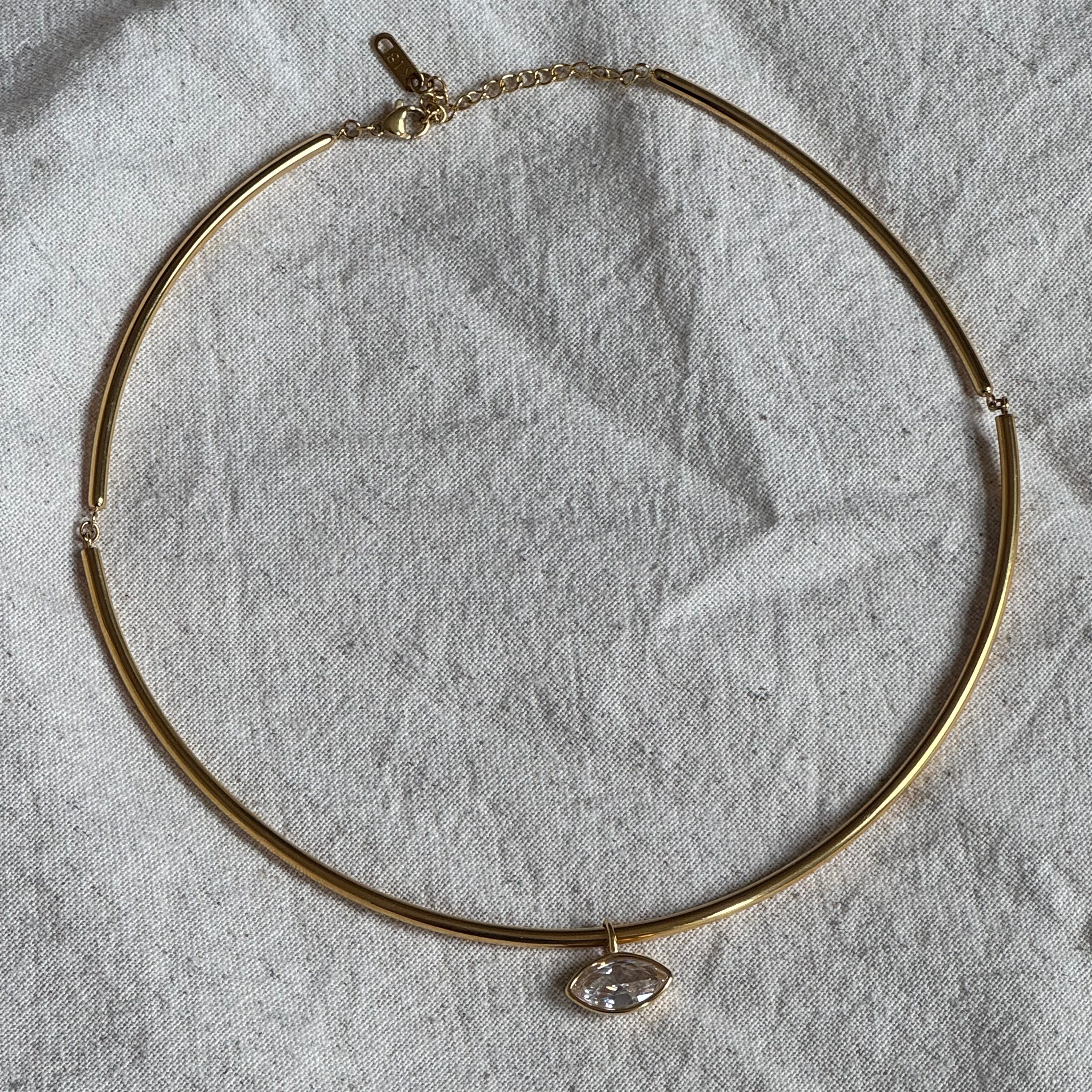 Gold Cuff Necklace