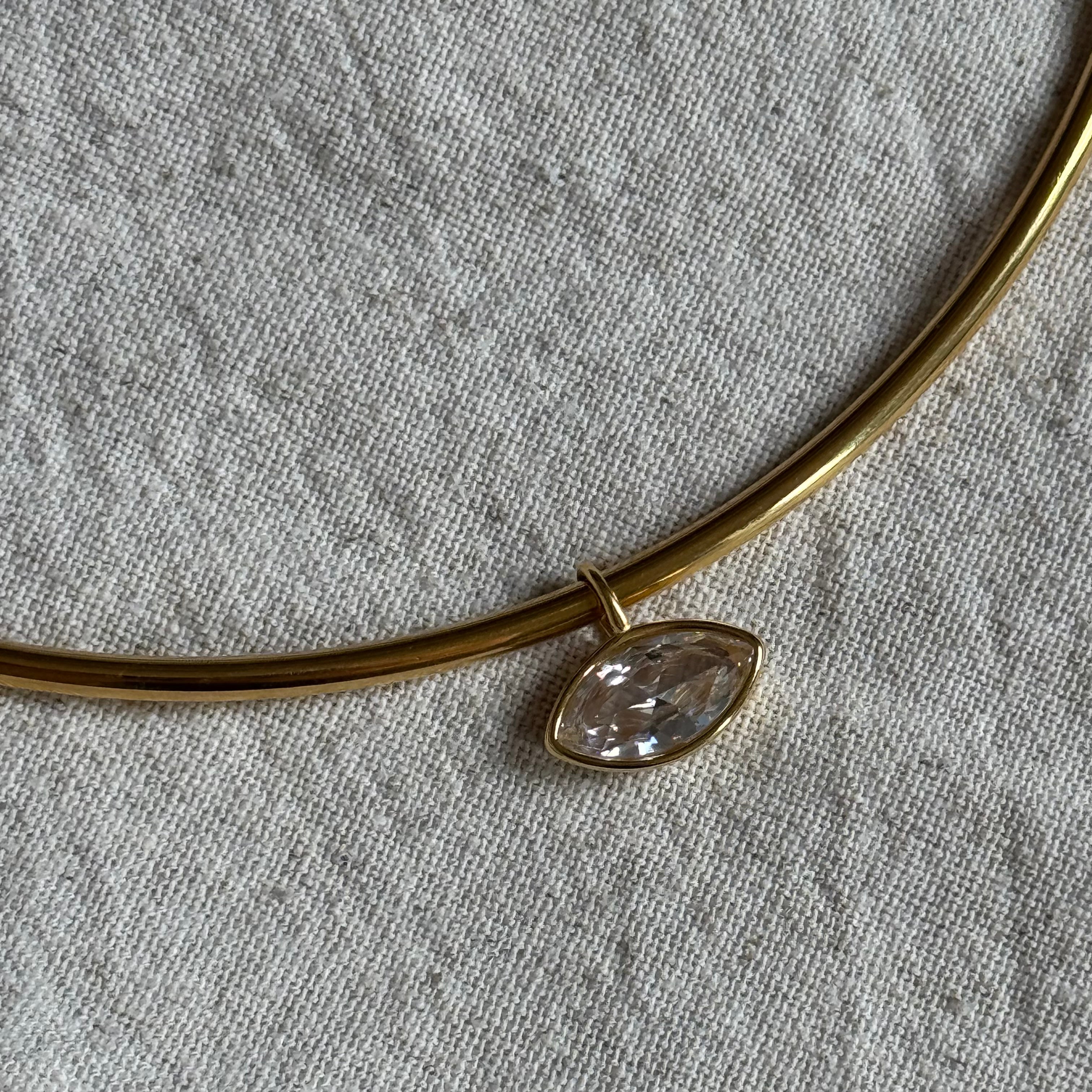 Gold Cuff Necklace