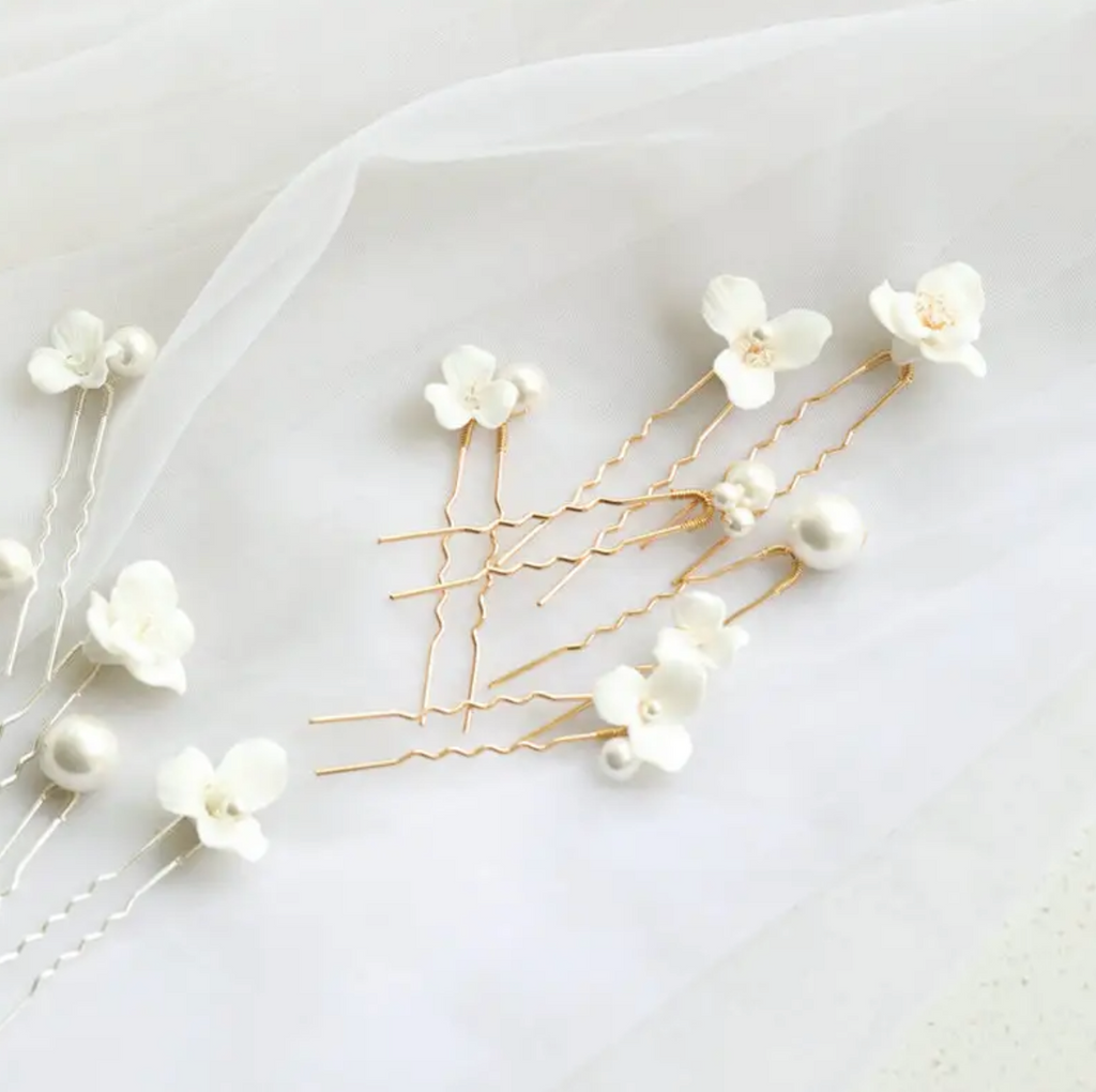 FIORE | PEARL & STEM MIX HAIR PINS