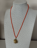 Soleil Orange Beaded Necklace