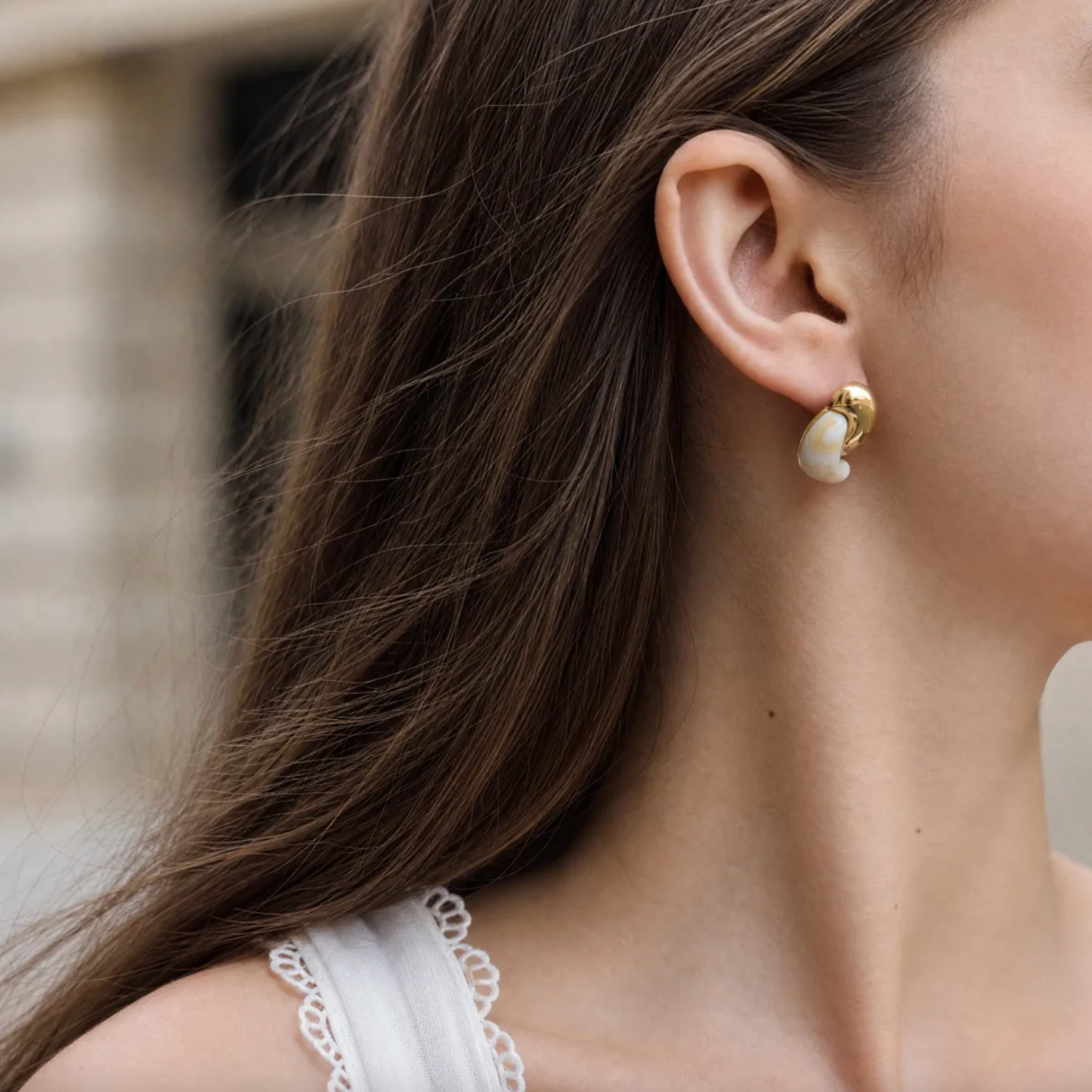 Keely Studs - Cream