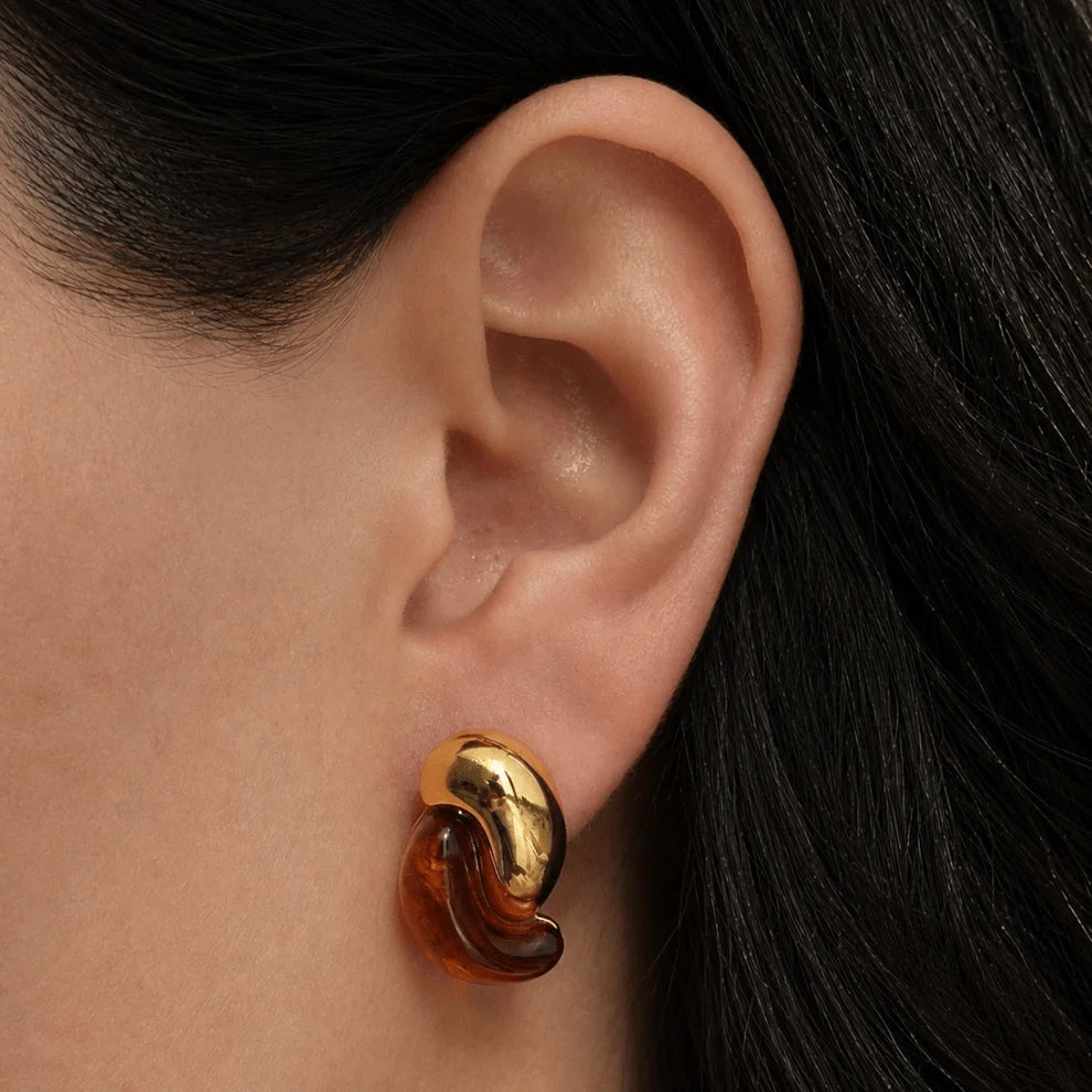 Keely Studs - Brown